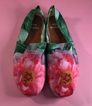Groove Bags & Custom Kicks Shoes Floral Slip On Women's SZ 6.5 NIB